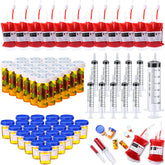 Nursing Graduation Party Supplies Set kit with labeled blood bags and syringes
