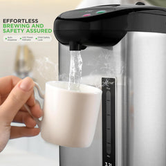 NutriChef cordless electric kettle handle close up
