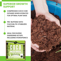 Pre-buffered calcium coco coir with low EC by Nutrifield