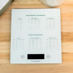 Tare function allows weighing multiple ingredients in one bowl