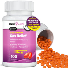 NUVICARE gas relief softgels 100 ct packaging