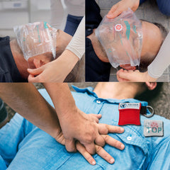 2x2 inch nylon keychain pouches for CPR shields