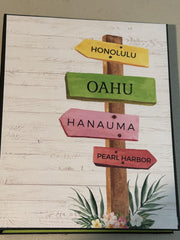 Oahu Vacation Photo Book 7x9 inch capacity for 200 photos
