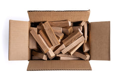 Oak Mini Fire Wood with Fire Starter Pods close up