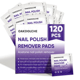 OAKDOLCHE 120P acetone nail polish remover pads box packaging