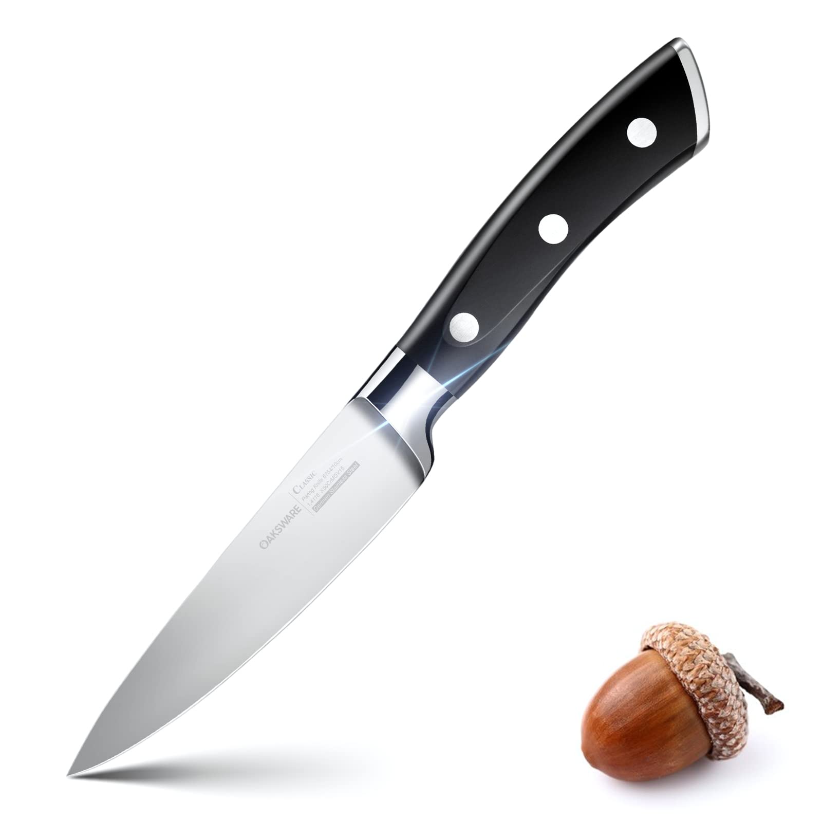 oaksware paring knife full tang ergonomic handle