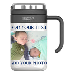 Obizan custom coffee tumbler with photo personalization
