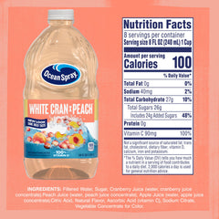 White Cran-Peach Juice Drink bottle by Ocean Spray