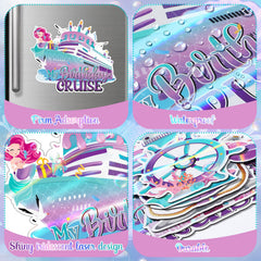 Ocean themed magnets with mermaid and sea elements