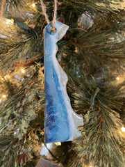 Real beach sand in resin ornament each unique