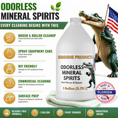 Industrial cleaning with Odorless Mineral Spirits container