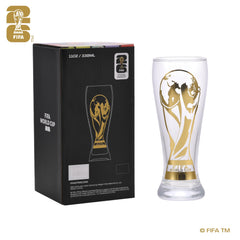 Official FIFA World Cup 2026 Edition 11oz Trophy Beer Glass close up