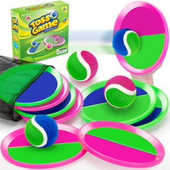 Officygnet Ball Catch Game with 2 pink and 2 green paddles