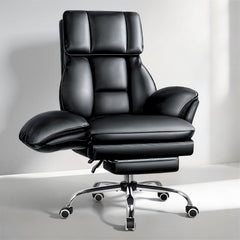 OFIKA big and tall office chair in black with flip armrests