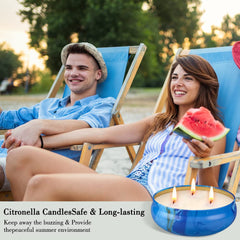 Large outdoor citronella candle burn time 60-80 hours