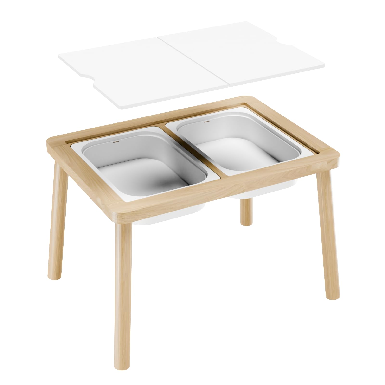 Ogears sensory table for toddlers with two storage bins