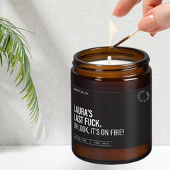 Coconut apricot wax lead-free cotton wick candle