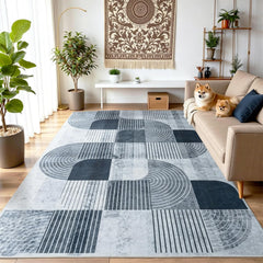 OHDS washable area rug 4x6 ft edge detail