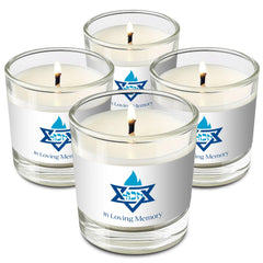 Ohr Candles Yahrzeit Memorial Candles in glass tumbler