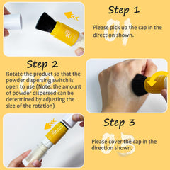 Oil control matte finish powder texture on skin