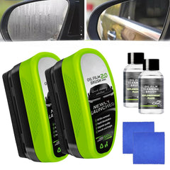 Oil-Free Car Glass Brushes packaging and tool for 2 SET kit