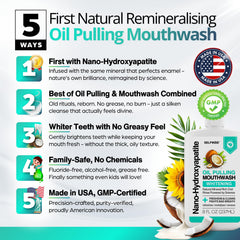Organic fluoride-free mint mouthwash with peppermint and tea tree oil