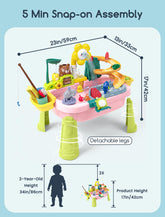 OKPOW sturdy water table for toddlers 1-2 with 4 wide legs