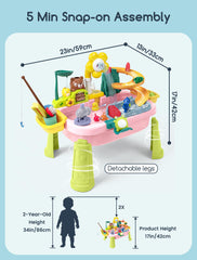 OKPOW sturdy water table for toddlers 1-2 with 4 wide legs