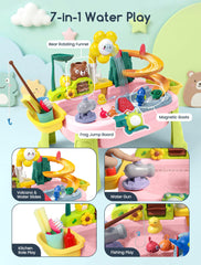 7-in-1 toy set with magnetic fishing rod and animals