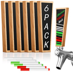 Oktoberfest beer tap handle set of 6 with chalkboard wooden finish