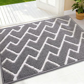 OLANLY front door mat grey 32x20 non slip backing
