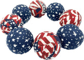2 inch Old Glory patriotic balls set of 8