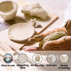 Air Dry Clay white by Old Potters 10 lbs product box