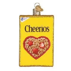 Yellow box Cheerios ornament from Old World Christmas