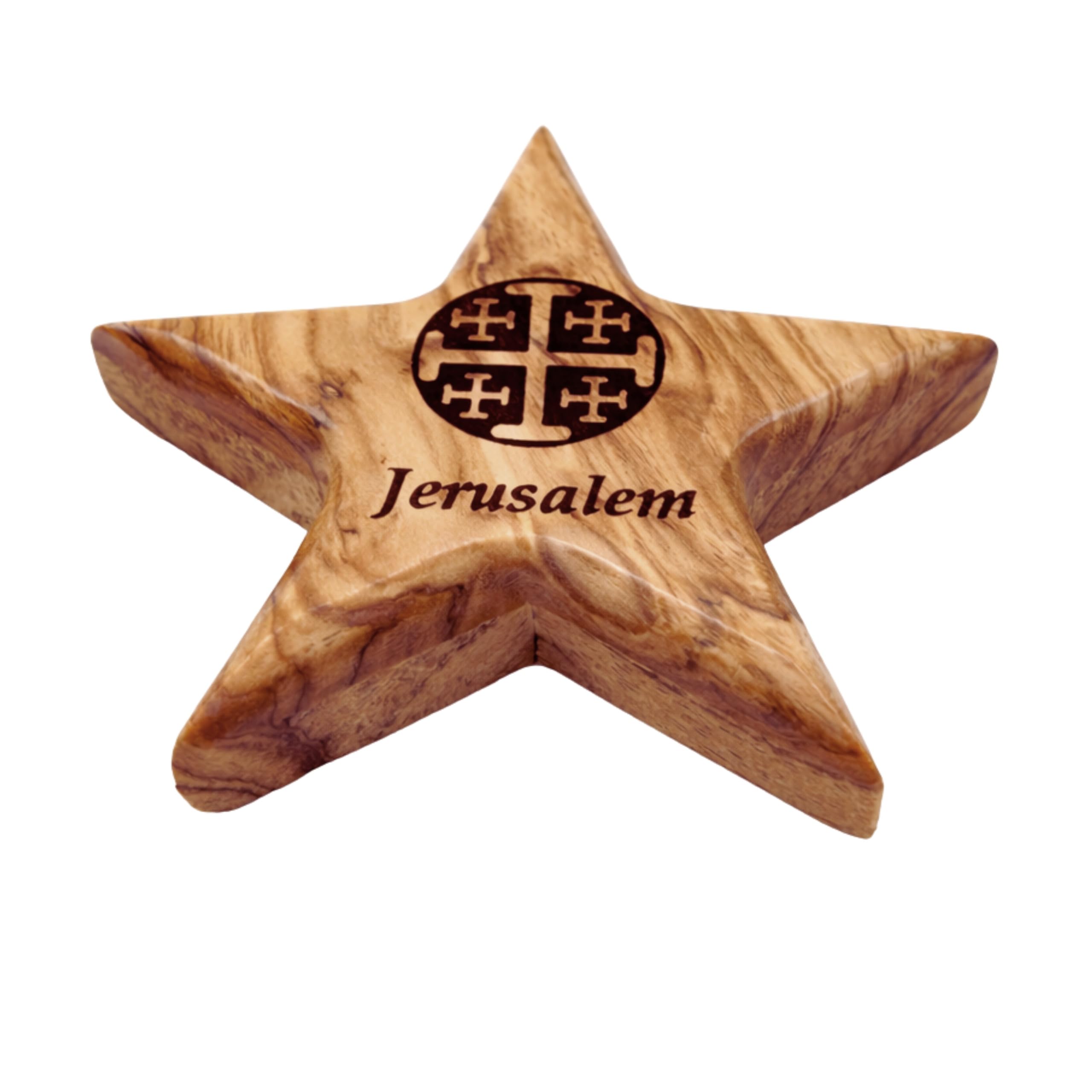 Anna Holy Crafts olive wood Bethlehem Star Ornament