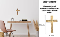 Olive Wood Cross from Bethlehem Medium 6.2 x 4.2 inches wall cross