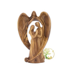 Olive Wood Hand Carved Statue couple figures in an embrace