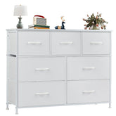OLIXIS dresser bedroom 7-drawer fabric closet chest with wooden top