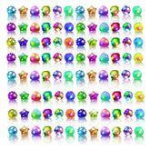 OLUPP light up rings 48 pcs six shapes