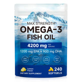 Omega 3 fish oil 4200mg per serving bottle with 240 softgels