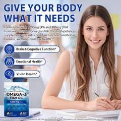 Wild-caught source Omega 3 fish oil with lemon flavor