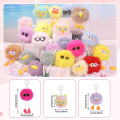 Easter egg filler plush keychains in 4 sizes 2.3 to 4.3 inches