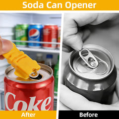 Dust cover seals the can after opening to keep drinks clean