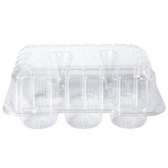 Eco-friendly PET cupcake box for standard cupcakes