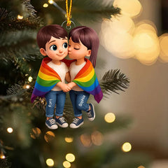 One or two sided print Pride ornament
