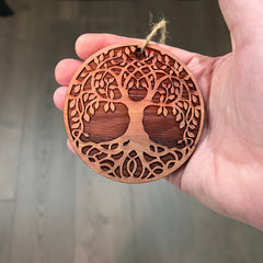 Made in Texas cedar ornament Celtic Tree of Life