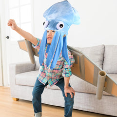 One size fits most octopus hat with elastic brim