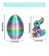 ONEVIVE 3D printed bunny egg with movable rabbit joints