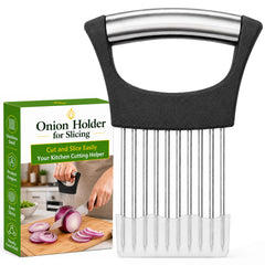Onion Slicer stainless steel with prongs and handle