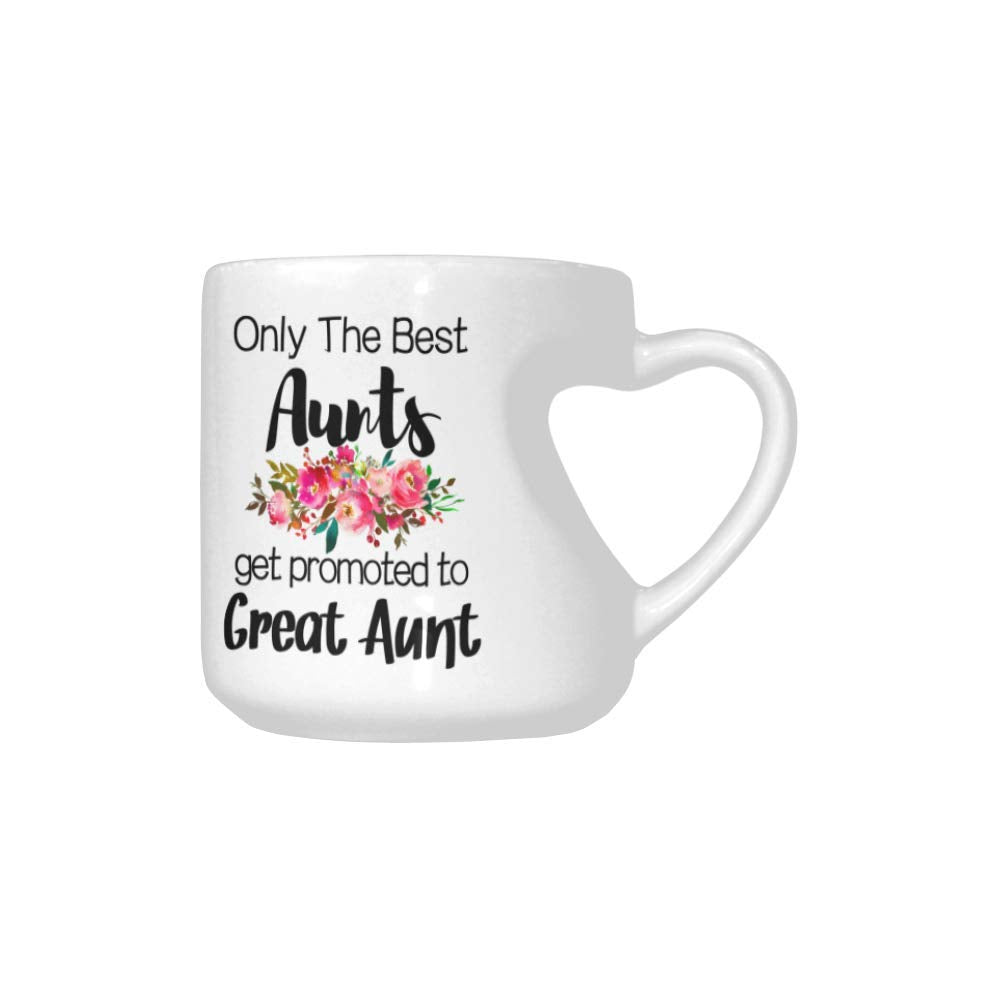 Only The Best Aunts Get Promoted to Great Aunt Coffee Mug 10.3 oz white ceramic
